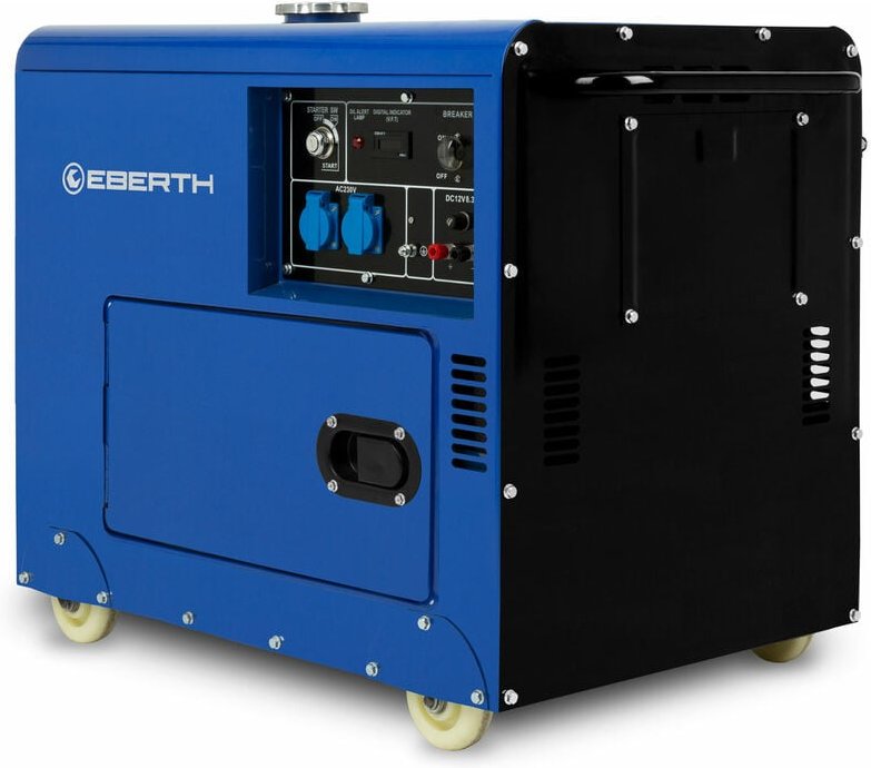 5000 Watt Notstromaggregat Diesel Stromerzeuger Stromgenerator 10 ps Dieselmotor, 4-Takt, E-Start, 2x230V, 1x12V, Automa...