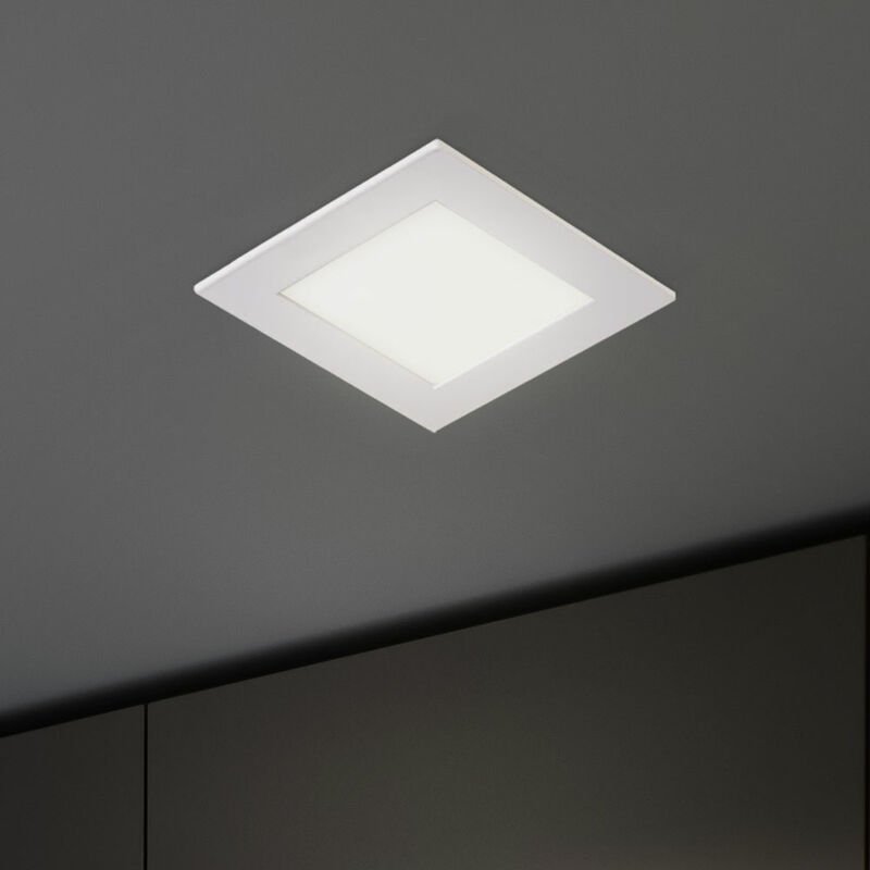 LED Einbaustrahler flach LED Einbaupanel Einbau Deckenstrahler LED Deckenleuchte weiß, Aluminium, 3W 130lm warmweiß, LxB...