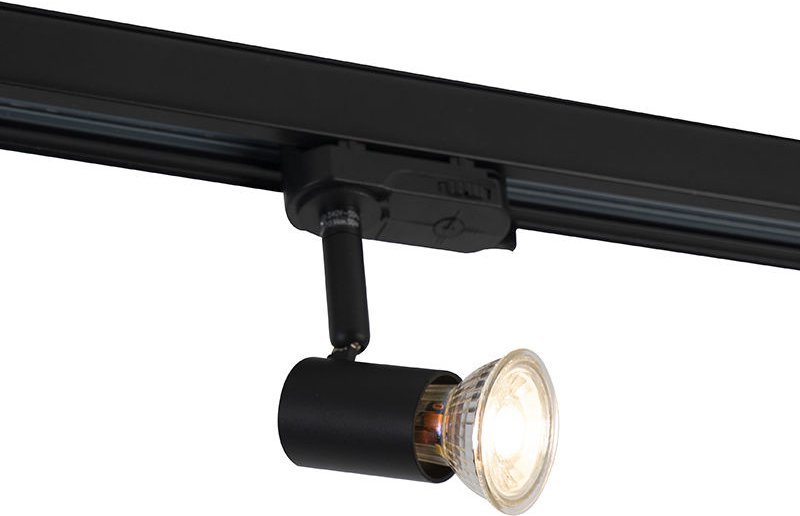 3-Phasiger Schienenstrahler schwarz GU10 50mm - 3-Phasig Jeany