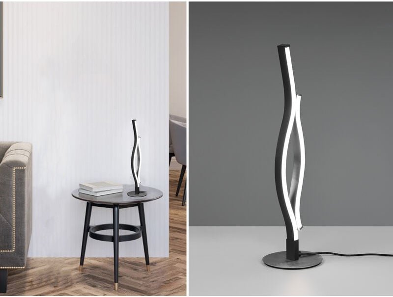 Thumbnail - Trio Lighting - led Tischleuchte blaze Lichtfarbe einstellbar dimmbar, Schwarz Silber, Höhe 48cm