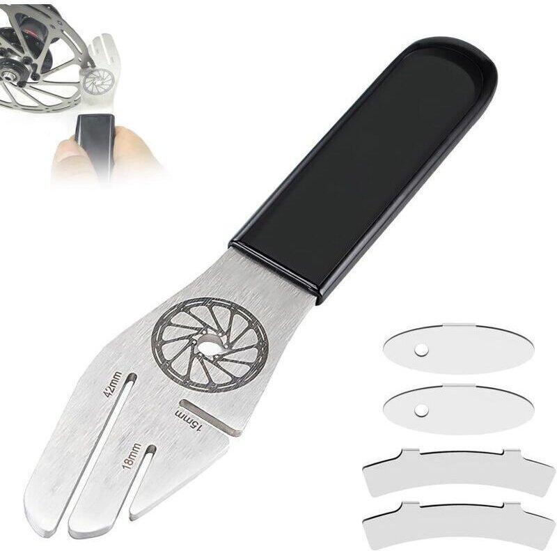 5-teiliges Bremsscheiben-Richtwerkzeug-Set (15/18/42 mm) für Fahrradreparaturen, Fahrrad-Einstellschlüssel, Fahrradrepar...