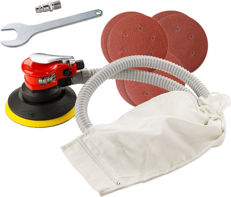 Dema - Druckluft Schleifmaschine Exzenterschleifer DES150+ Schleifer Ø150 mit Zubehör