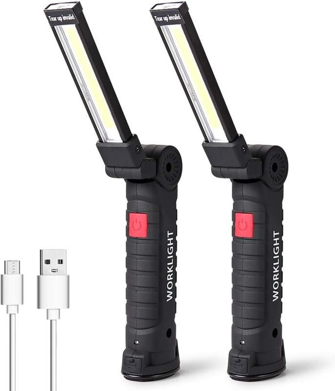 Memkey - LED-Arbeitsleuchte, LED-Handtaschenlampe, wiederaufladbar, LED-Werkstattlampe, Inspektionslampe, Taschenlampe, ...