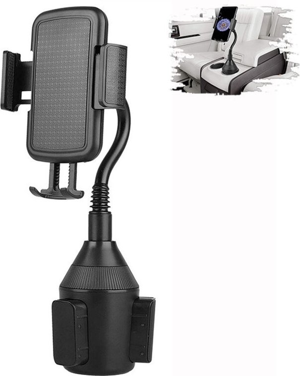 1 Stück Handyhalterung mit Getränkehalter, universelle Auto-Handyhalterung mit Getränkehalter, Schwanenhals längenverste...