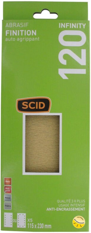 Selbstklebende Schleifpapier 115 x 230 mm 120 5