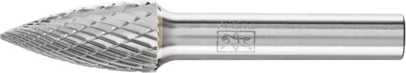 Hartmetall Frässtift Spitzbogen spg ø 12x25 mm Schaft-Ø 8 mm Z3P universal mittel kreuzverzahnt - Pferd