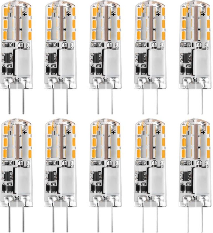 Memkey - G4 LED-Lampen, 12 v ac/dc, warmweiß, 3000 k, 120 lm, 2 w, 15–20 w, Halogen, G4, energiesparend, JC-Typ, Bi-Pin-...