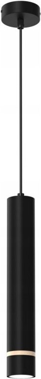 Hängelampe mit Gu10-Röhre, schwarzer Überhang mit Holz