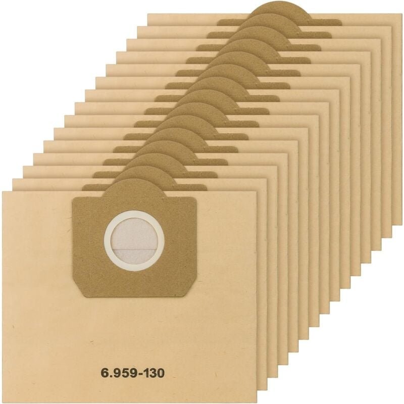 Lntyq 15 Stück Staubsaugerbeutel für Kärcher 6.959-130.0, Papierfilterbeutel für Kärcher Staubsauger, WD3 1629 MV3 Premi...