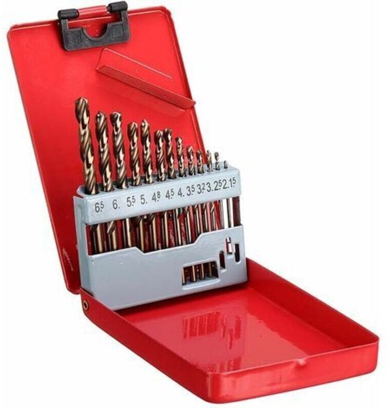 M35 HSS-Kobalt-Bohrerset, Spiralbohrer, metrischer Metallkoffer zum Bohren von Holz und Edelstahl
