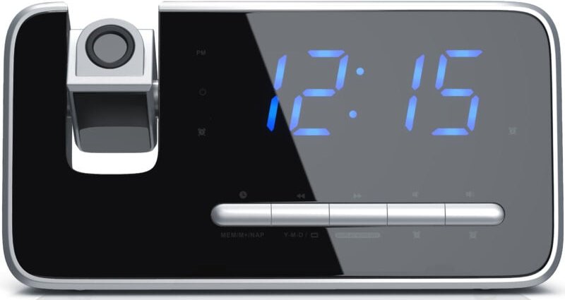Brandson - Radiowecker, fm Radio Wecker, Projektionsanzeige, 4,7' LED-Display, Auto/OFF-Dimmer