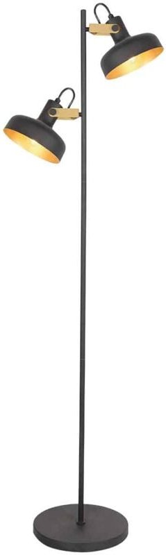 Mexlite - stehlampe - Prato - schwarz - metall - E14 - 4121ZW