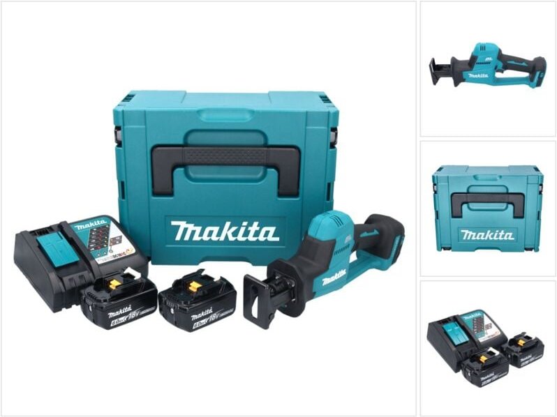 Djr 189 rgj Akku Reciprosäge Säbelsäge 18 v Brushless + 2x Akku 6,0 Ah + Ladegerät + Makpac - Makita