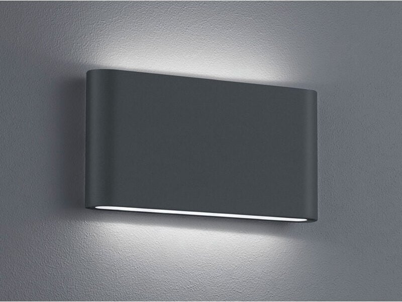 Trio - Flache led Außenwandleuchte thames Up Down Light in Anthrazit 17,5cm breit