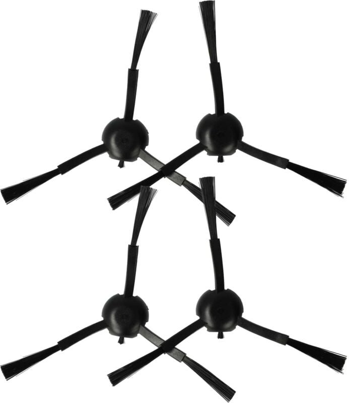 4x Seitenbürste kompatibel mit Dreame X30 Ultra, S20 Ultra Saugroboter - Reinigungsbürsten Set, schwarz - Vhbw