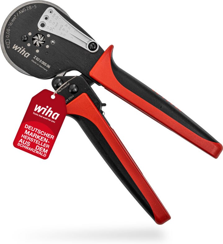 Wiha Profi Quetschzange Crimpzange mit automatische Anpassung auf die Aderendhülsengröße 0,08 bis 16mm² (41246) i Crimpw...