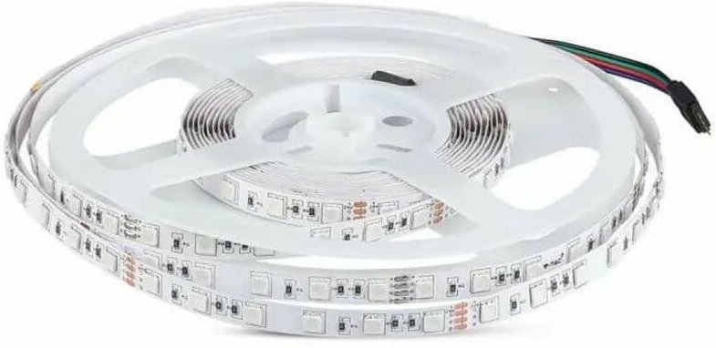 V-tac - Streifen led SMD5050 7W/m Spule 5m 60 LED/m 24V rgb IP20 10mm