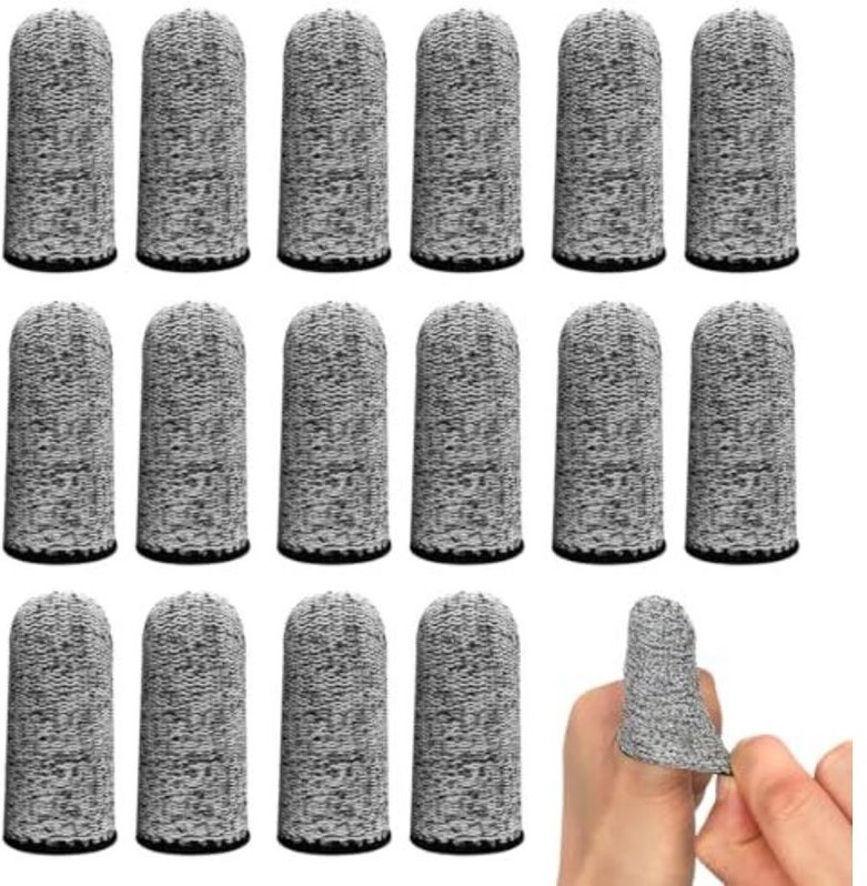 100 wiederverwendbare, rutschfeste, atmungsaktive und schnittfeste Silikon-Fingerlinge für Küche, Kochen, Gartenarbeit u...