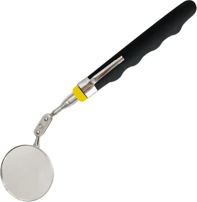 Teleskop-Inspektionsspiegel, rechteckiger mechanischer Teleskopspiegel mit verlängertem Griff, um 360 Grad drehbarer Ins...