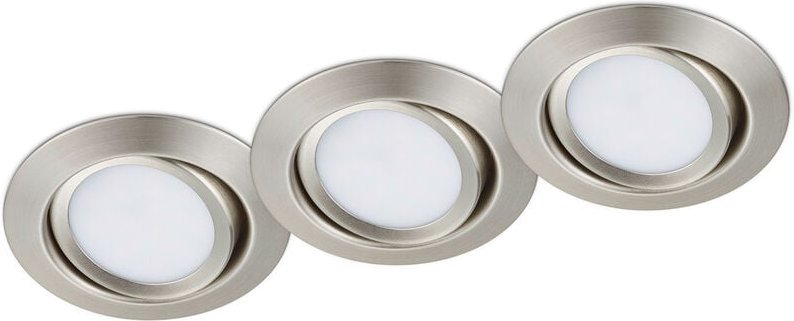 Thumbnail - Trio - Runde led Einbaustrahler rila Decke 3er Set Spot schwenkbar Nickel matt 5 Watt