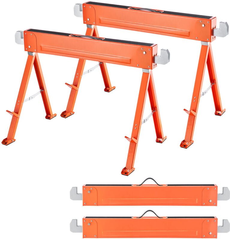 Mophorn Unterstellbock, 2er-Set Arbeitsböcke, 600 kg Belastbarkeit, Sägebock mit klappbaren Beinen, tragbarer Klappbock ...