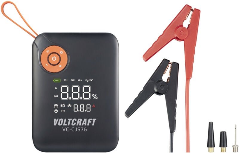 Voltcraft - Schnellstartsystem VC-CJS76 VC-16024485 Starthilfestrom (12 V)=300 a 12 V-Ausgang 2x, usb