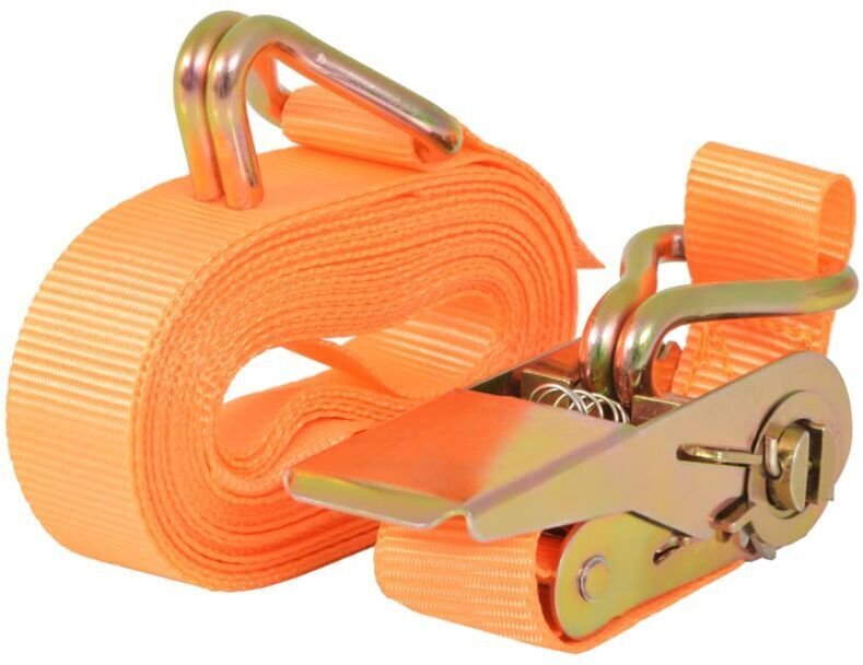 Packung mit 10 Zurrgurten, 0,4 Tonnen, 6 m x 25 mm, orange, für Anhängertransport