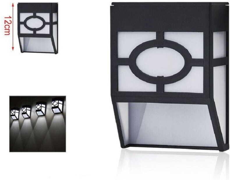 Trade Shop Traesio - Trade Shop - Solarbetriebene Wandleuchte led 12cm für Gärten 2003002 -