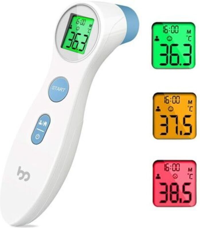 Zuverlässiges Stirnthermometer zur Fiebermessung, 2-in-1 kontaktloses digitales Infrarot-Thermometer mit direkter und ge...