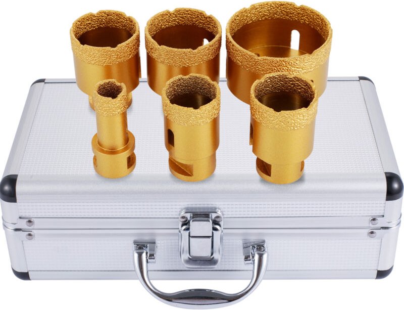 VEVOR Diamant Lochsäge 6 PCS 20/35/40/45/50/68mm Diamantbohrer-Set M14 0,8/1,4/1,6/1,8/2/2,7 inch für Granit-Feinsteinze...