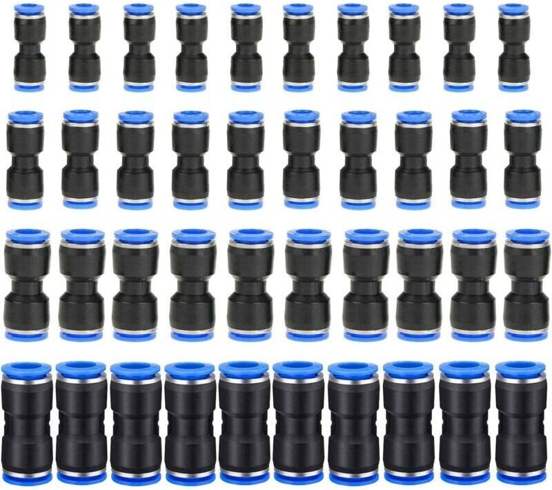 40 Stück gerade pneumatische Schnellkupplungen, Druckluft-Schlauchverbinder, Kunststoff-Druckluftschlauchverbinder, Auße...