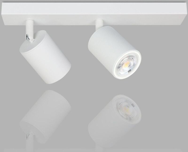 Deckenlampe 2 Flammig Deckenstrahler Weiss - Flur Deckenleuchte GU10 Modern Deckenspot Schwenkbar 350° MAX.25W Wandstrah...