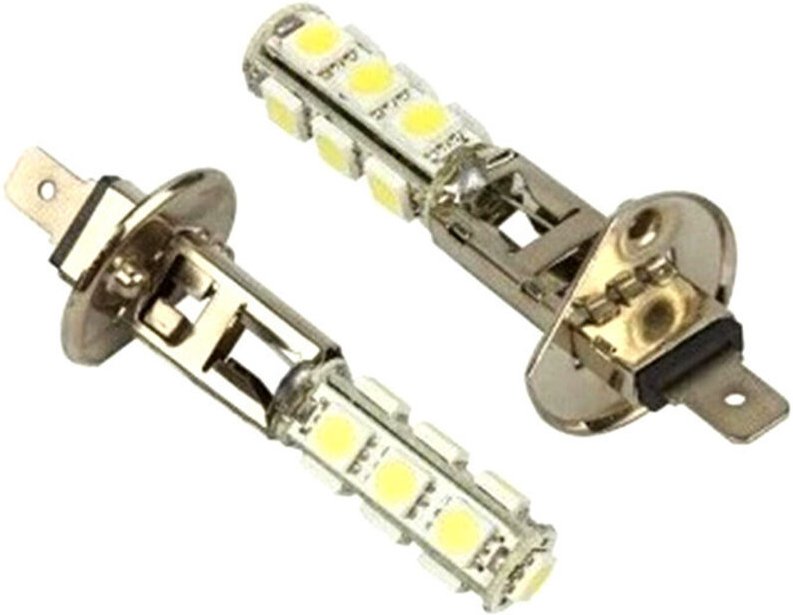 Aougo - 2 Stück Auto H1 13 smd 5050 led weiß Kopf Nebelscheinwerfer Scheinwerferlampe Glühbirne 12 v, Autoscheinwerfer L...