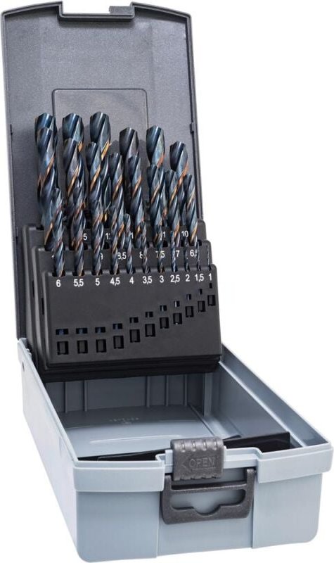 Alpen - Spiralbohrer-Satz hss din 338 n dampfbehandelt 25-teilig (1-13 mm)