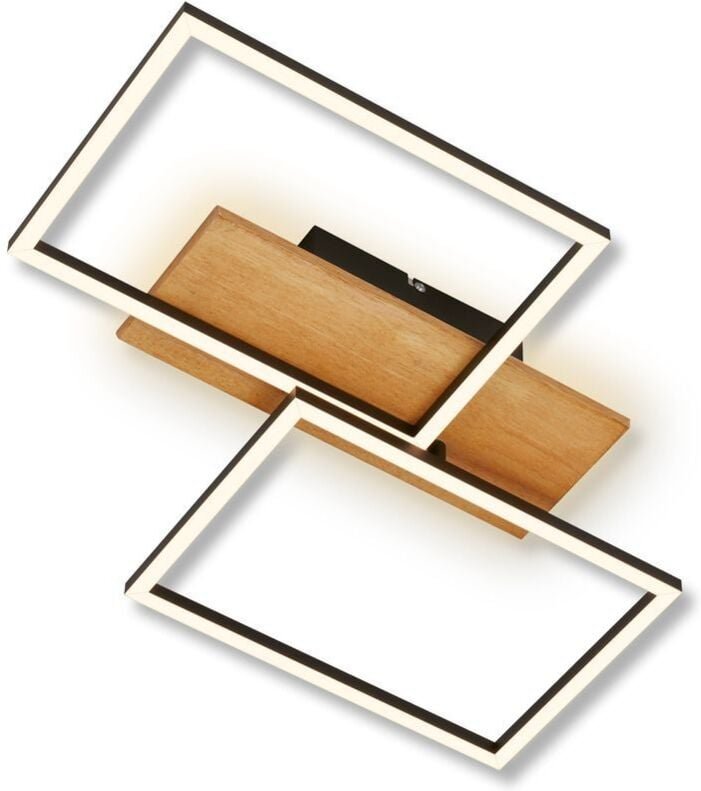 Briloner - led Deckenlampe Holz Deckenleuchte Wohnzimmer Dimmbar Schlafzimmer Backlight