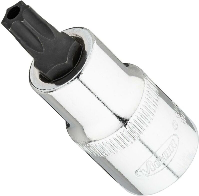 Vigor - t Schraubendreher-Einsatz ∙ V7055-T45H ∙ 1/2 Zoll (12,5 mm) Vierkant hohl ∙ Tamper Resistant torx® Profil ∙ sw T...