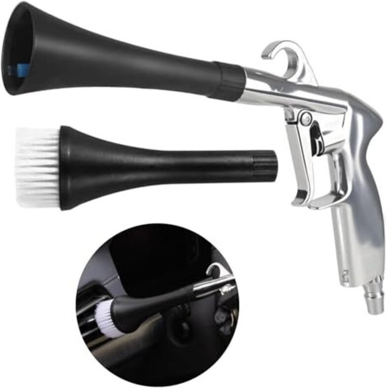 Druckluftpistole, Blow Gun Druckluft, Ausblaspistole, Trocken- Reinigungspistole, Luftdruckpistole mit 2 Düse Hochdruck,...