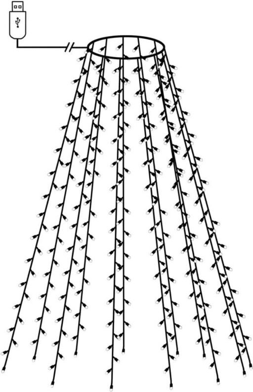 Weihnachtsbaum-Lichternetz mit 180 LEDs Blau 180 cm vidaXL