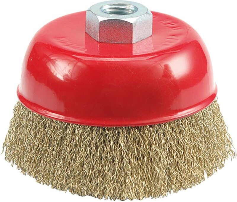 Frontbürste 75 mm mit gewelltem Messingdraht