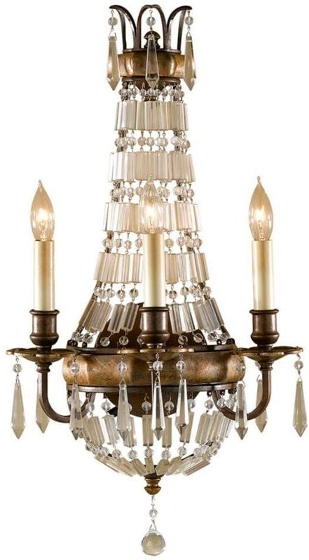 Elstead Bellini - 3 Light Indoor Candle Wandleuchte British Bronze, Oxidated Bronze, E14