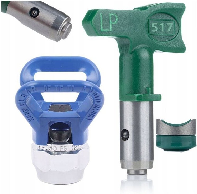 Rosfix FFLP 246215 Düsenabdeckung + Niederdruck-Lackierdüse LP 517 für Lackiereinheit