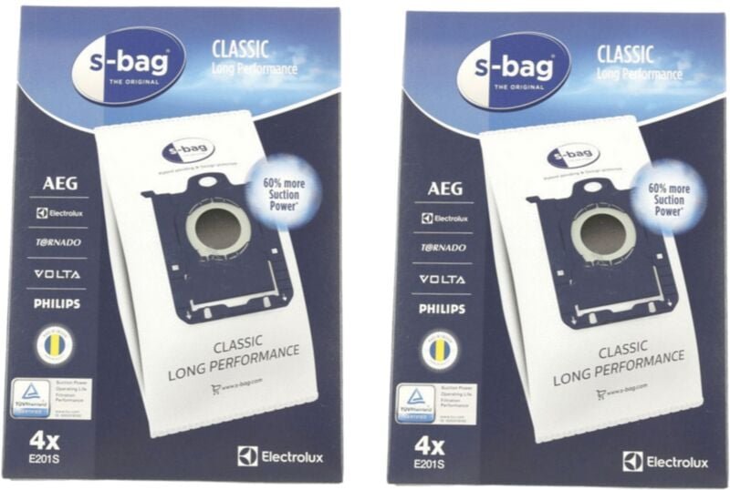 Electrolux - Ersatzteil - Packung mit 2 Kartons mit je 4 s-bag Ultra Long Performance ultraone Beuteln original - tornad...