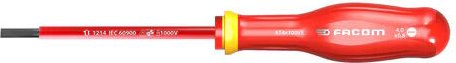 Protwist isolierter Schraubendreher 10000 Volt für 4x100 Schlitzschrauben – 5,5 mm Senkkopfklinge – FACOM – AT4X100VE