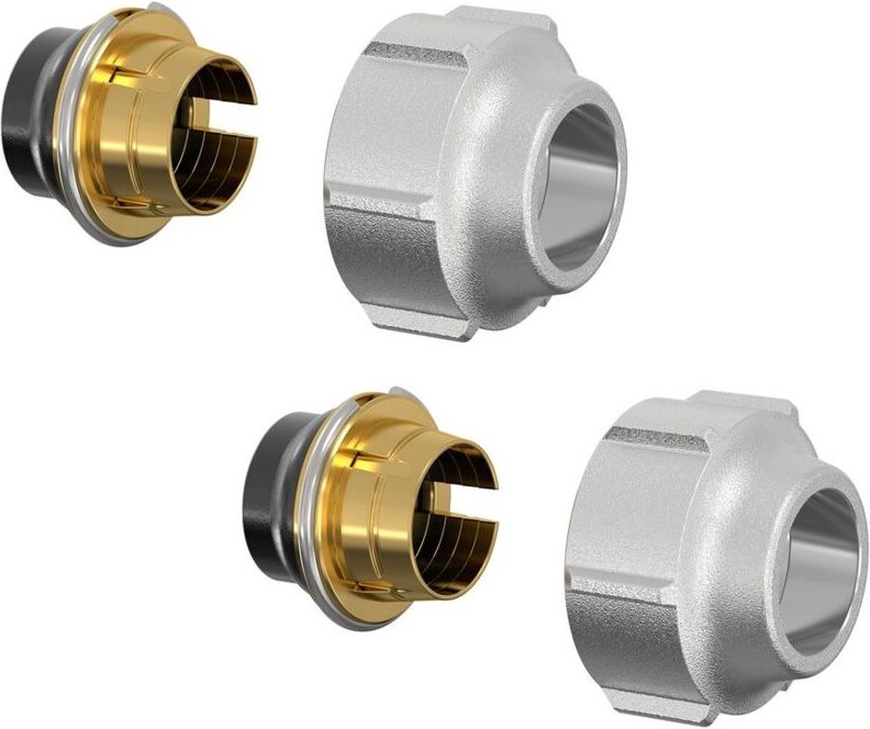 Thumbnail - Flamco Klemmverschraubung-Set A11 12x1mm x g 3/4' Innengewinde Eurokonus Messing vernickelt