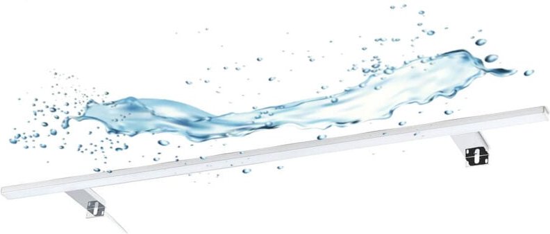 Wandleuchte für Spiegel led Esther 100x2,9 cm 5700 k weiß, 15 w, IP44, Chrom (ESTHER1000NEW) - Focco