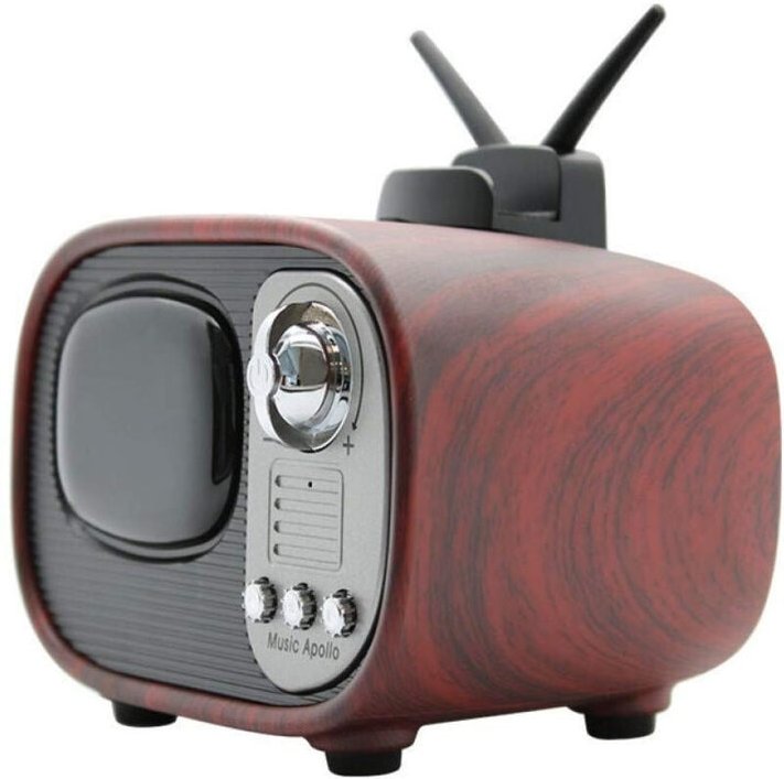 Trade Shop - bluetooth B3 lautsprecher lautsprecher retro vintage fernseher stil smartphone sd usb aux -