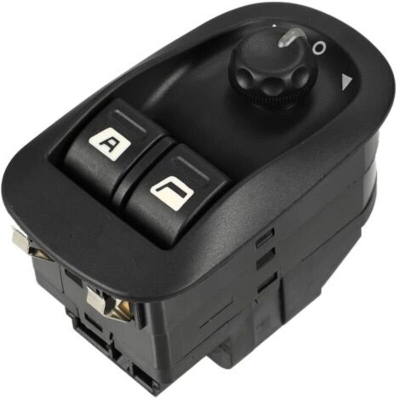 Elektrischer Spiegelverstellschalter, kompatibel mit Peugeot 206 2000-2009, robuste, schwarze Kunststoff-Außenspiegel mi...