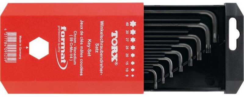 Torx-Winkelschraubendreher-Satz Torx t 9-T40 - Format