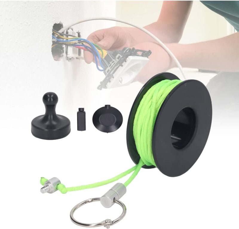 Extracteur de Fil Magnétique Routage de Fil en Nylon Outil D'aimant Mur Système de Navigation par Cble électrique - Lnty...