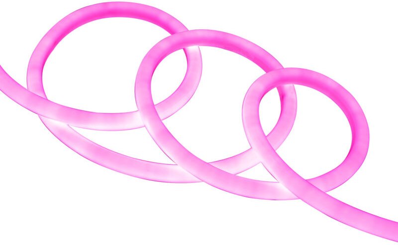 Ledkia - LED-Streifen Neon Dimmbar 220V Rosa Rund 360° 9W/m Schnitt 100cm IP67 nach Maß 4 m